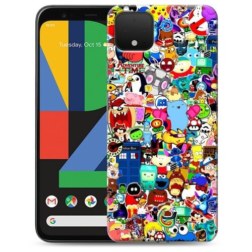 фото Дизайнерский силиконовый чехол для google pixel 4 креатив дизайн 100gadgets