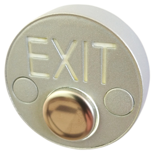 Кнопка выхода накладная с подсветкой антивандальная металлическая JSBo 30.0 серый металлик