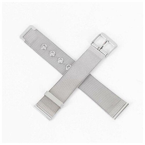 фото Ремешок для часов, 18 мм, длина 19.5 см, нержавеющая сталь, шпильки в комплекте market-space