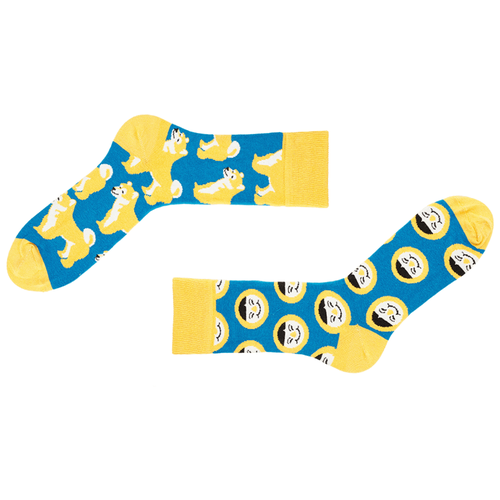 фото Носки sammy icon "dorset", голубой-желтый, 23-25 (размер обуви 36-40)