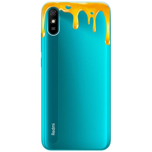 фото Силиконовый чехол на xiaomi redmi 9a / сяоми редми 9а с 3d принтом "honey" прозрачный gosso