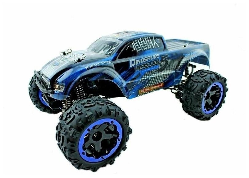 Радиоуправляемый монстр Remo Hobby Dinosaurs Master Brushless (синий) 4WD 2.4G 1/8 RTR - RH8035-BLUE