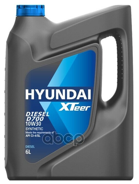 HYUNDAI XTeer Масло Синтетическое Моторное Diesel D700 10w30 6 Л