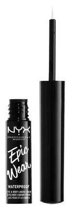 NYX professional makeup Лайнер для глаз и тела Epic Wear Metallic Liquid Liner, оттенок Silver metal 03