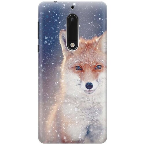 фото Силиконовый чехол на nokia 5 / нокиа 5 с принтом "лисица в снегопад" gosso