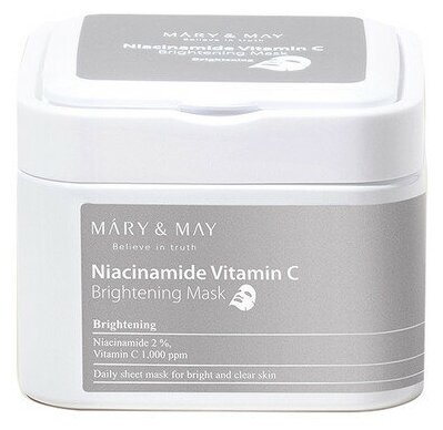 Набор тканевых масок осветляющих | Mary&May Niacinamide Vitamin C Brightening Mask 30ea