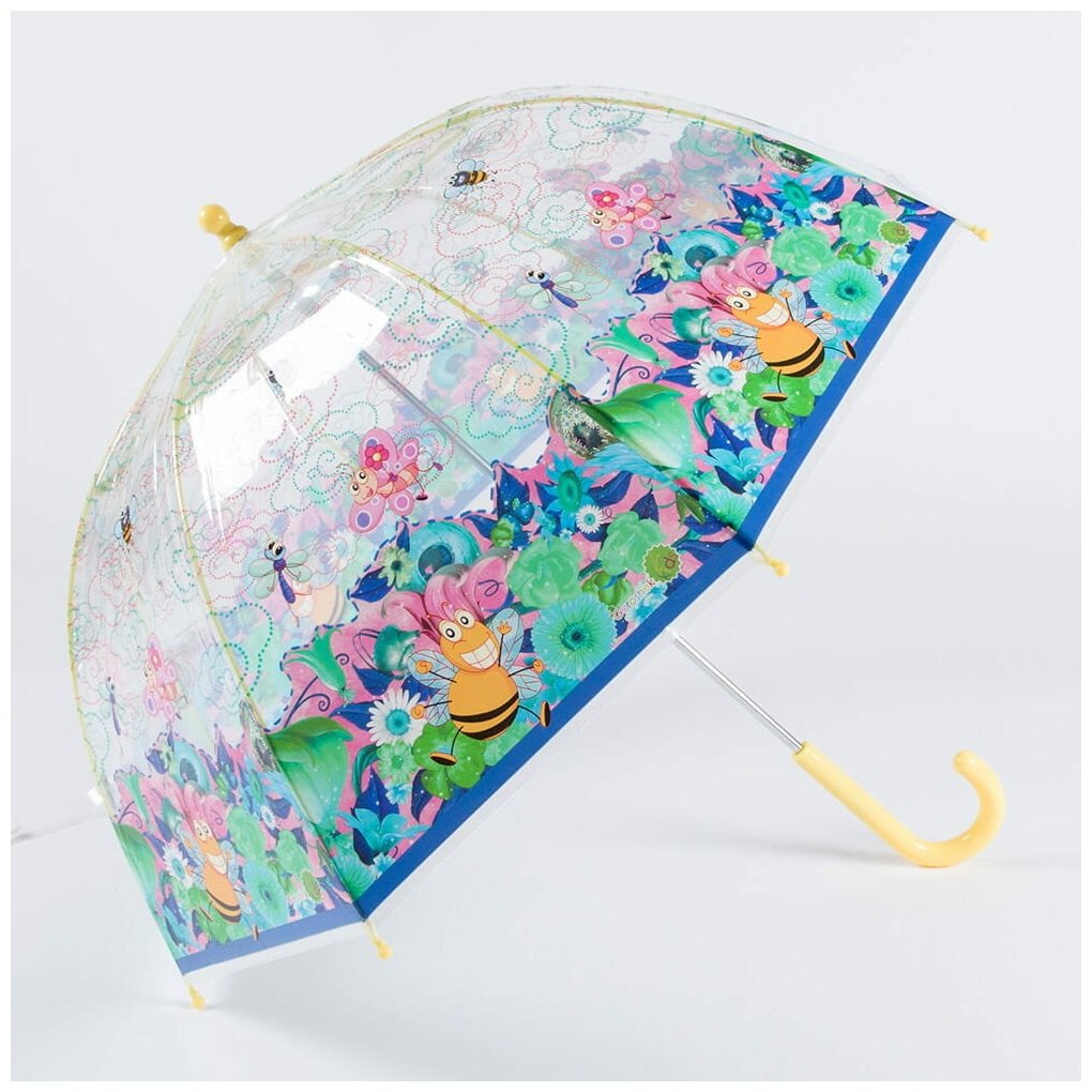 Детский прозрачный зонт трость Goroshek 819688-9