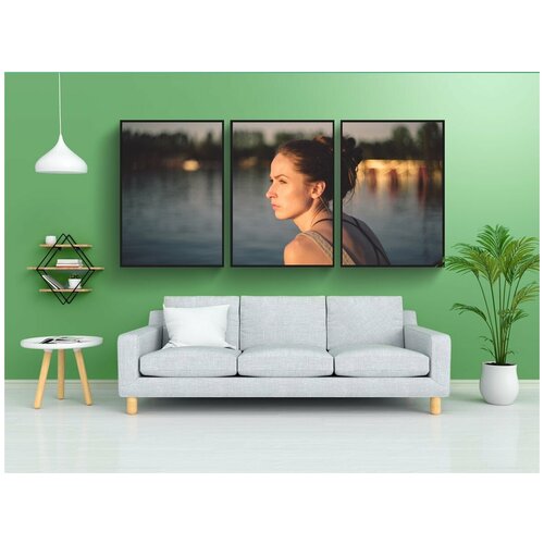 фото Набор модулных постеров для интерьера "люди, взрослый, красивая" 60x90 см. в тубусе, без рамки lotsprints