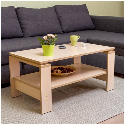 Журнальный стол, Приставной столик, флай лофт, дуб светлый, 90х50х43.5 см , VERAMENTE