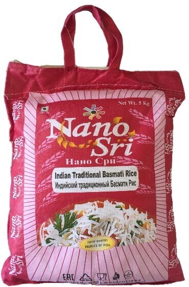 Nano Sri Рис Nano Sri Basmati индийский традиционный, 5кг