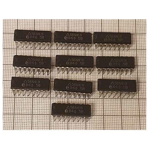 Микросхема 561ИЕ8, 10 штук / Аналоги: К561ИЕ8, КР561ИЕ8, CD4017 / Десятичный счетчик-делитель