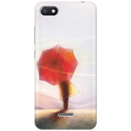 фото Re:paчехол - накладка artcolor для xiaomi redmi 6a с принтом "красный зонтик"