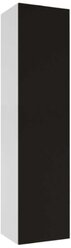 Пенал настенный Миф Флорис 2 черный глянец / белый 40х34.6х163.6 см