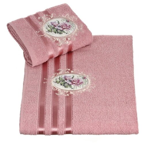 фото Nusa полотенце прованс цвет: темно-розовый (50х90 см,70х140 см) br40987