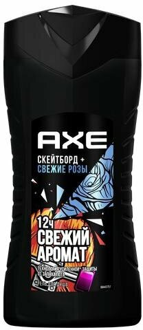 Гель для душа AXE Скейтборд и свежие розы, 250 мл