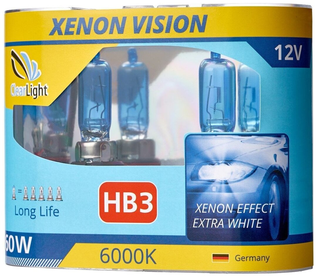 Комплект ламп Clearlight HB3 12V-65W XenonVision (2 шт.) ML9005XV