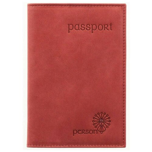Обложка для паспорта С-ОП-1 друид красный Флауэрс