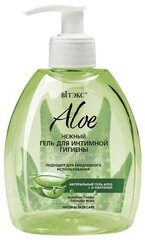 ALOE+D-Пантенол Нежный гель для интимной гигиены Sensitive 300мл, с дозатором*12(8792)Витэкс