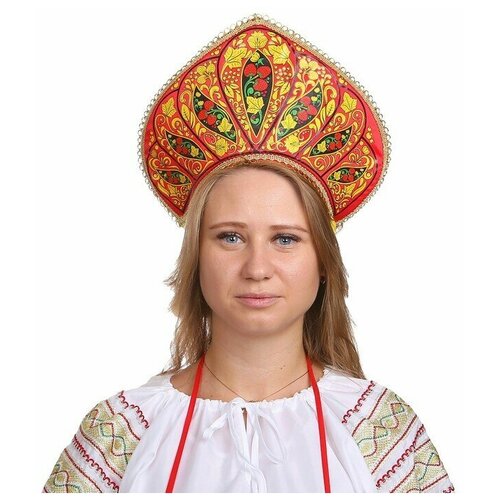 Кокошник Пелагея платье rusexpress размер 34 бирюзовый