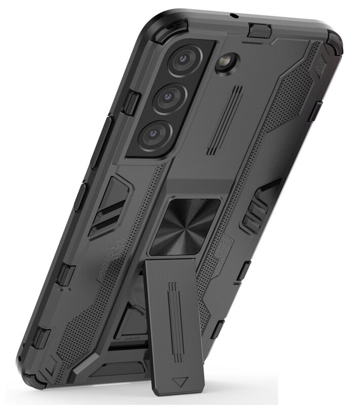 Противоударный чехол с подставкой Transformer для Samsung Galaxy S22 черный