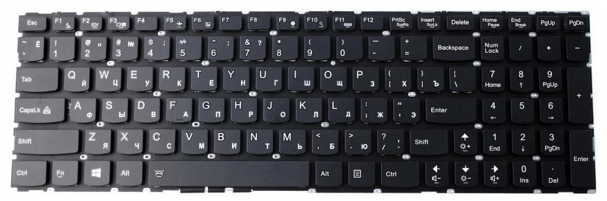Клавиатура для Lenovo IdeaPad Y50-70 Y70-70 U530 p/n: NSK-BFJBC