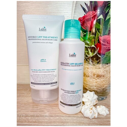 Купить Набор для волос. Маска Eco Hydro Lpp Treatment 150 мл + Шампунь Damage Protector Acid Shampoo PH 4.5 150 мл., La'dor