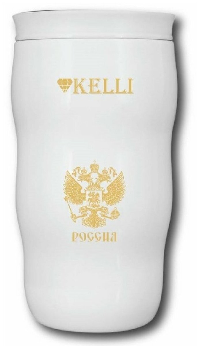 Термокружка KELLI KL-0981, 0.45 л, Белая