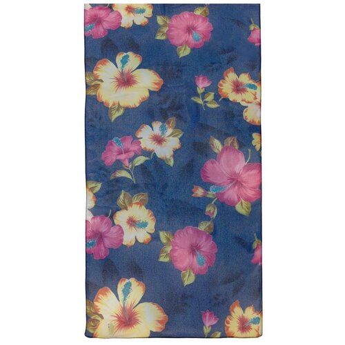 Красивый синий шарф с цветочками 38728