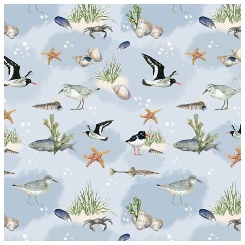 Ткань Пляжная жизнь, ширина 145см, Acufactum Ute Menze, 3523-743