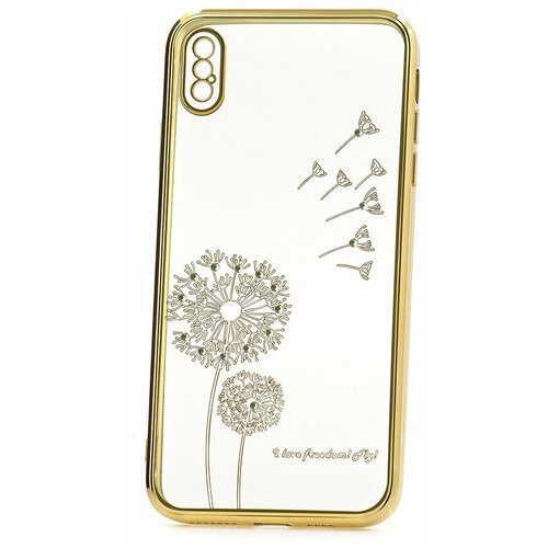 фото Чехол на apple iphone xs max kruche flash drill gold / чехол для apple iphone / чехол для айфон / бампер на айфон / чехол накладка для iphone / противоударная накладка для iphone / защита для iphone / защита на айфон / силиконовый чехол для iphone / пластиковый чехол на iphone / защитный чехол для iphone кruче