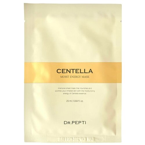 Dr.Pepti+ Омолаживающая маска для лица CENTELLA MOIST ENERGY MASK, 25 мл