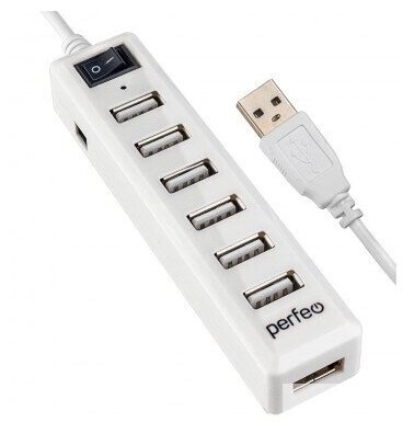 Perfeo USB-HUB 7 Port, (PF-H034 White) белый