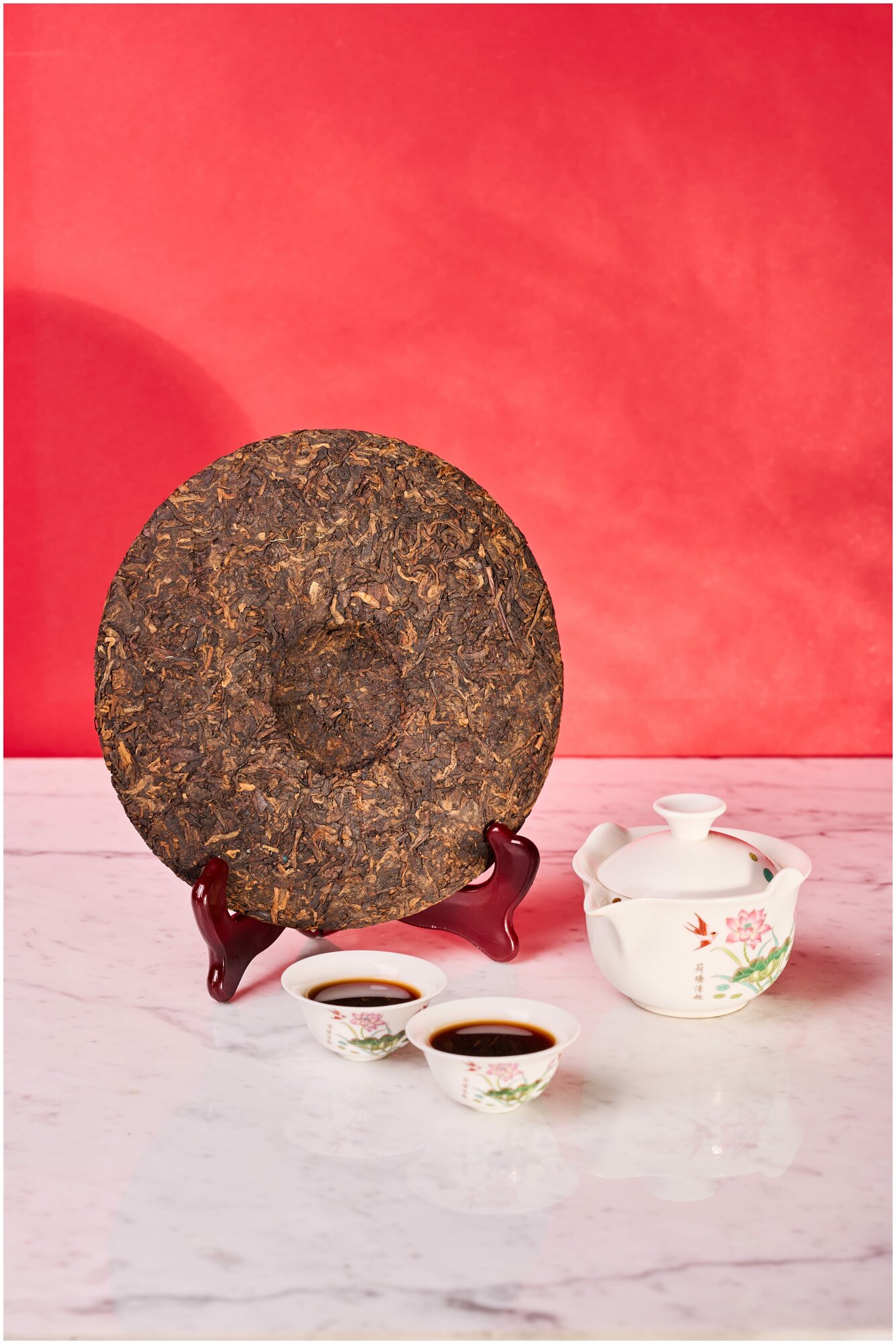 Шу Пуэр "Золотой павлин", китайский ферментированный чай, блин 357 грамм - фотография № 13