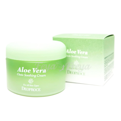 Успокаивающий крем для лица с экстрактом алоэ [Deoproce] Aloe Vera Oasis Soothing Cream