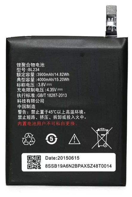 Аккумуляторная батарея MyPads BL234 4000mAh на телефон Lenovo P70/ P70-T