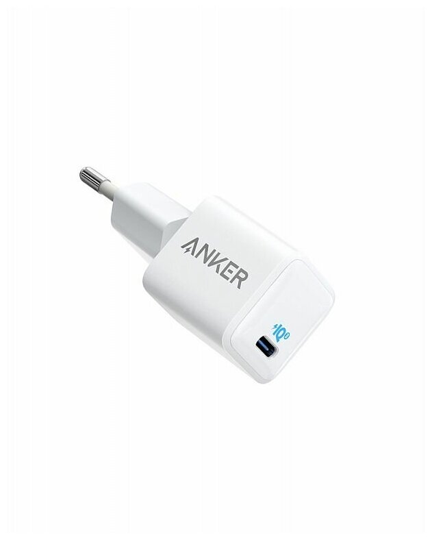 Сетевое зарядное устройство ANKER PowerPort 3 Nano 20W, 1USB, USB type-C, Quick Charge, PD, 3A, белый (ANK-A2633G22-WT)
