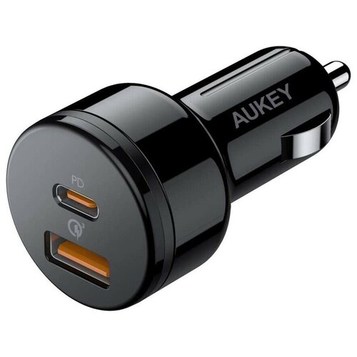 фото Автомобильное зарядное устройство aukey 36w usb- c car charger, цвет черный (cc- y15)