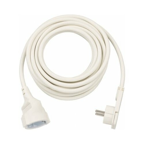 фото 1168980250 brennenstuhl удлинитель-переноска extension cable,5м., кабель белый 1,5мм2, 1 роз.,ip20