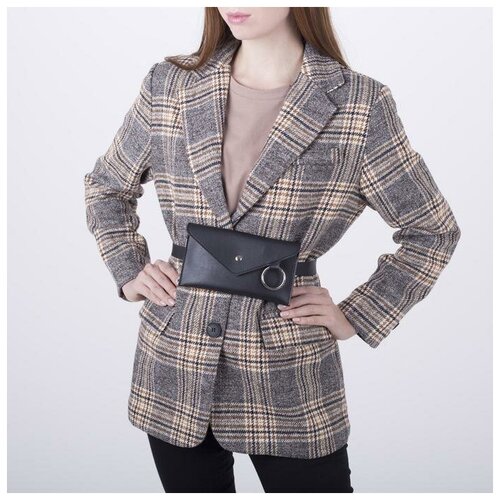 фото Nazamok сумка поясная, с металлическим кольцом, 19х11см, 19х11см, цвет чёрный