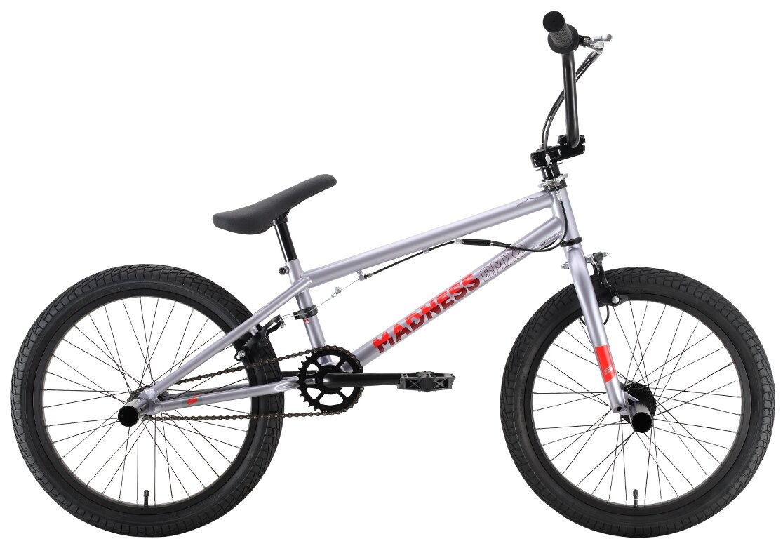 Велосипед BMX STARK Madness BMX 2 (2022) серый/красный 9" (требует финальной сборки)