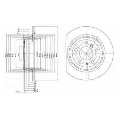 фото Тормозной диск delphi bg2431 для bmw 5 серия e34