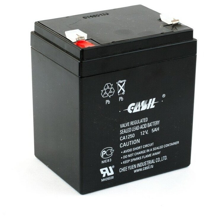 Свинцово-кислотный аккумулятор CASIL CA1250 (12 В, 5.0 Ач)