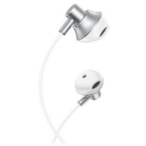 Наушники Hoco M75 проводные вкладыши микрофон Jack 35 мм 12 м серебристые 78600₽