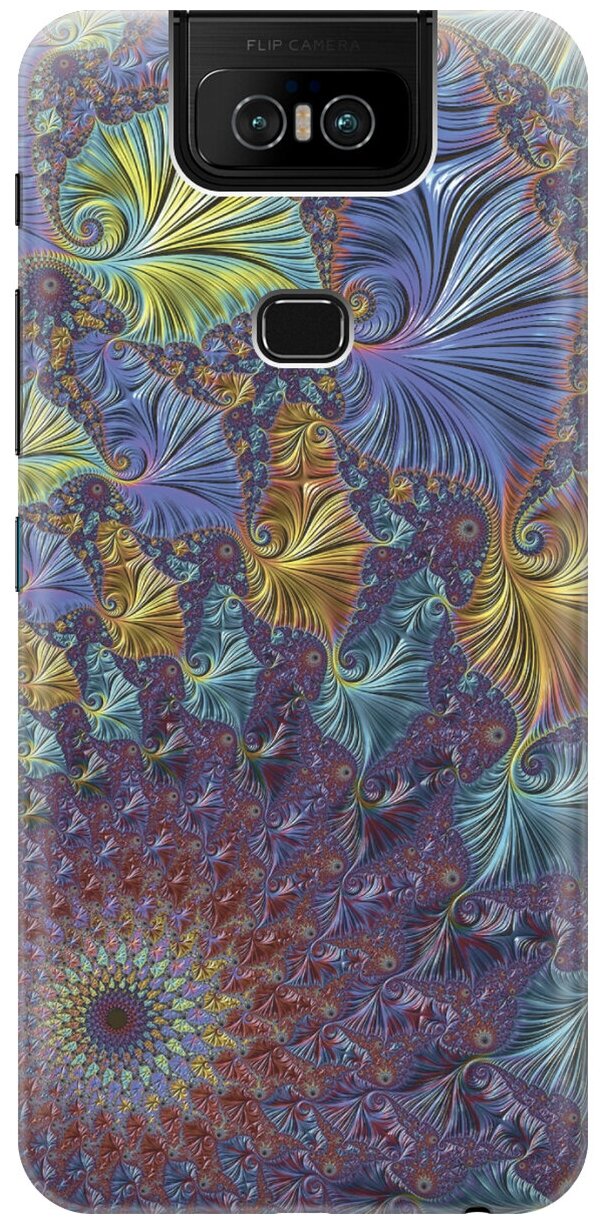 Силиконовый чехол Цветной калейдоскоп на ASUS ZenFone 6 ZS630KL / Асус Зенфон 6