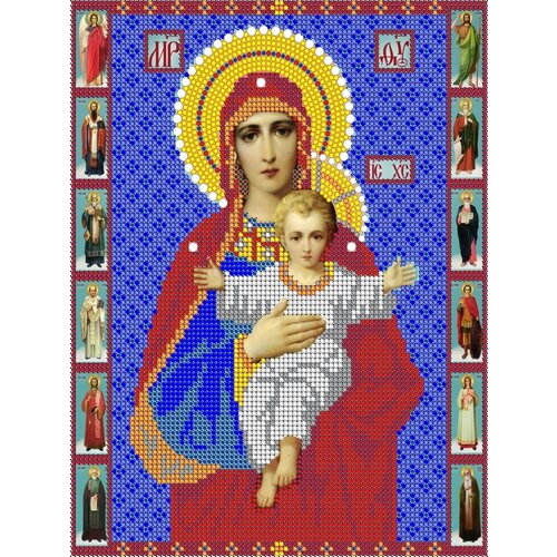 Вышивка бисером иконы Богородица Азь Есмь 19*24 см