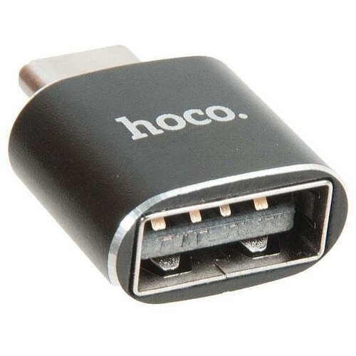 Переходник (adapter) HOCO UA5 Type-C to USB, черный переходник hoco ua5 type c to usb черный