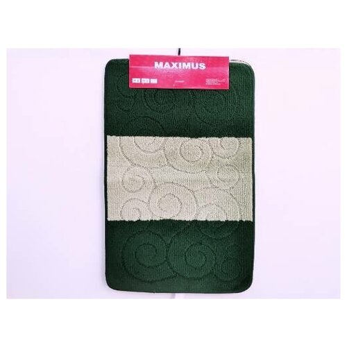 фото Коврик, коллекция sile ps nefti yesili, размер 50x80 40x50 cm (pedestal), цвет hunter green, арт2536 интэк