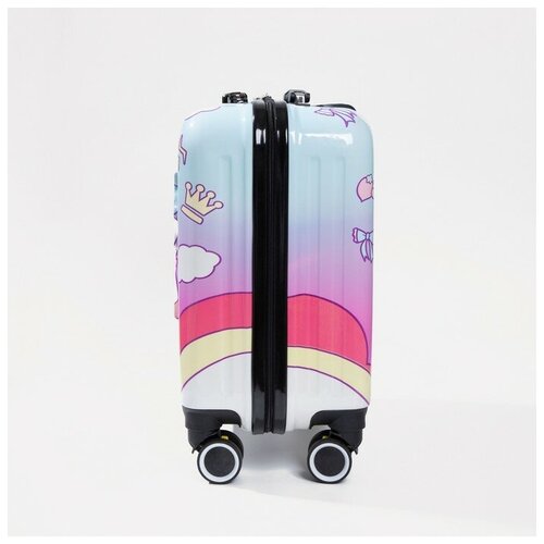 фото Чемодан малый 20" на молнии, кодовый замок, цвет розовый gorodok