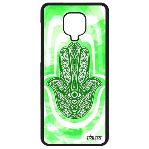 фото Дизайнерский чехол на смартфон // xiaomi redmi note 9s // "амулет хамса" фетиш дизайн, utaupia, светло-зеленый