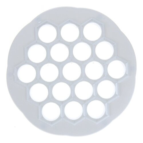 Пельменница пластмассовая д20,5см h2см, на 19 штук - д2,8см (Китай)